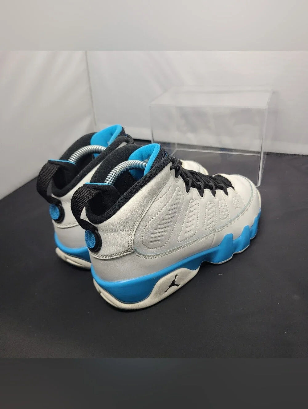 Air Jordan 9 Retro Gs Summit White Black Powder Blue (fv0143-101) kids size 5.5Y